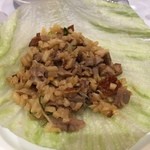 Sky Phoenix - 『竹の子と鶏そぼろのレタス巻き』様、ってかシュワシュワしたいのを抑えつつ紹興酒で♪