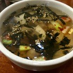 ハルモニグクス - このスープ様水キムチかな？？結構辛いね～