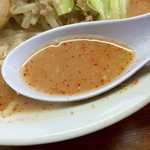 喜八 - H28.01.04 味噌ラーメン「激辛」スープ