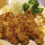 明神下 とんかつ 赤城 - 2016.1  カキフライ 増量定食　