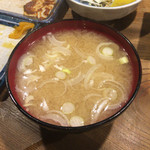 もつ焼き ねぎぼうず - H28.01.05 お味噌汁