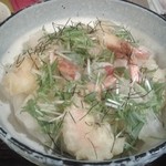 讃岐屋 雅次郎 - 海老と揚げ餅のぶっかけ　８９０円　２０１６年２　16