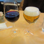 Burassuridompieru - グラス赤ワイン 540円＆生ビール 540円　