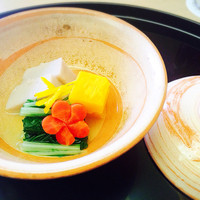 正月屋吉兆 新宿伊勢丹 - ミニ懐石 海老芋 水菜 南京 金時人参