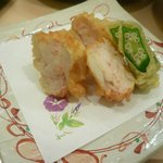 旭寿司 - 蓮根の海老はさみ揚げ