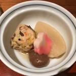 Nihon Ryouri Setouchi - 焚合：がんもどき・桜麩・大根・椎茸
