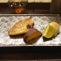 和食 おの寺 - 「焼物」
                  喉黒一夜干し、シルクスウィート添え