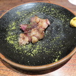 鳥茂 - 豚のチレ焼き、山椒で1