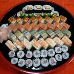 大野屋 - 押し寿司・巻き寿司　皿盛　　5,000円 （税別）