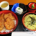 幸福駅 - ソースかつ丼とざるラーメンセット(前回食べました)900円
