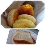 Ｂｉｓｔｒｏ　Ｒ - ◆自家製パン・・最初に「米粉で作ったパン」が配られます。
      「バスケットの中のミニパン（5個）」は二人分。色んなテイストがあり楽しめますね。