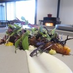 レストラン ウオゼン - ハ海山サーモンのミキュイ？