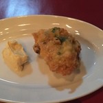 オステリア ブッコ - つき出し　牡蠣のフリット