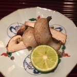 松川 - （2015/10）黒鮑と信州松茸のソテー 