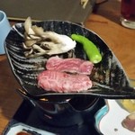Yamano Kami - 上州黒毛霜降り和牛の陶板焼き♪
