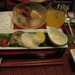 うたゆの宿 熱海四季ホテル レストラン - 前菜。ヘルシー！