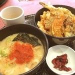 天丼やトップライト - 2/18テテ 旬の天丼と平麺w

