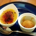 ポチロン - ★デザート(ピスタチオのクレームブリュレ・キャラメルアイス)