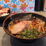 らぁめん 喜乃壺 - 喜乃壺 鶏支那蕎麦（醤油） 700円（直火）＋白飯 100円