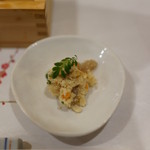 千代娘 - 祝いの振る舞い酒とお通し（おから）（2016/2）