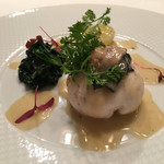 ロドラント ミノルナキジン - 海老、雲丹を平目で包んで