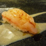 ちとせ鮨 - ボタン海老♪ぷりっぷり、もちっもちとした食感！