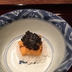 松川 - （2015/10）ベルーガキャビアと唐津赤雲丹の飯蒸し