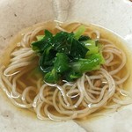 松川 - （2016/1）酢橘出汁ひやかけ蕎麦、山葵菜浸し