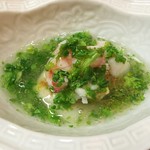 松川 - （2016/1）伊勢海老、海老味噌、焼餅、菜の花餡