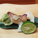 松川 - （2016/1）みる貝の炭火焼、蕗の薹