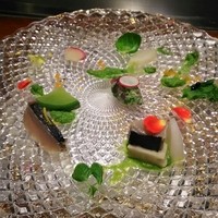 ステーキ懐石都 春日 - 前菜:サワラ3種･大根･かぶ･菜の花etc.