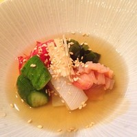 鮨 天川 - 酢の物から食べたいという要望に受けていただきました。