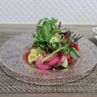アルフォルトゥーナ - 本日の鮮魚カルパッチョ 契約農家のサラダ仕立て☆