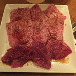 六本木焼肉　Kintan - 松阪牛の上カルビと松阪牛のモモ肉