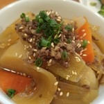 らーめん森や。 - えりも短角牛のそぼろ肉じゃが(2016/2)