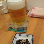 らーめん森や。 - 生ビール(2016/2)