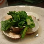 とよのあかり - はまぐりと菜の花の酒蒸し