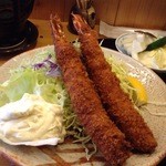 とんかつ桂 - 海老フライ定食1800円