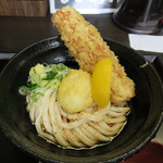 ザンギも美味しいうどん専門店 一久 - ちく玉天ぶっかけ