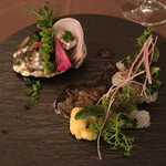 芦屋フレンチ北じま - 鮑とアオリイカ