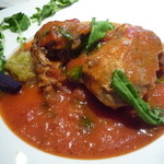 月夕堂 - 2016.2メイン…四元豚ホホ肉のトマトソース煮込み