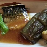 わんや - 鯖と茄子の煮付け定食　2016.2