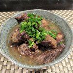 炭火焼鳥あずま - 牛タンと牛スジの煮込み2016.02.16