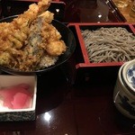 高田屋 仙台駅前店 - 天丼とごまそばセット（￥９５０）