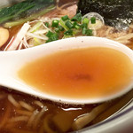 中華そば 志の田 - スープは透明感高いです