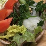 かつ甚とんかつ - 生野菜サラダ