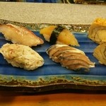 大寿司 - 真鯛、毛がに、数の子、にしん、玉子焼き