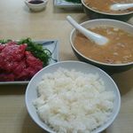 かねまつ食堂 - 中落ち定食+豚汁