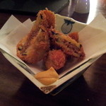 茄子のひき肉はさみ揚げ　993円