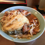 立川マシマシ ロイヤルスープ - 麺が餅 麺と餅をハーフ&ハーフ